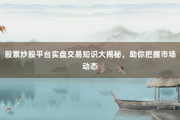 股票炒股平台实盘交易知识大揭秘，助你把握市场动态